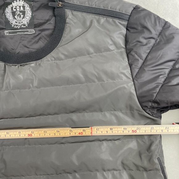 Kith x Isaora COA Down Crewneck Sweater Men L Gray Black Insulated Made in Italy - Picture 10 of 13